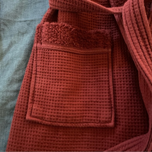 Red Waffle Knit Robe - Picture 5 of 7